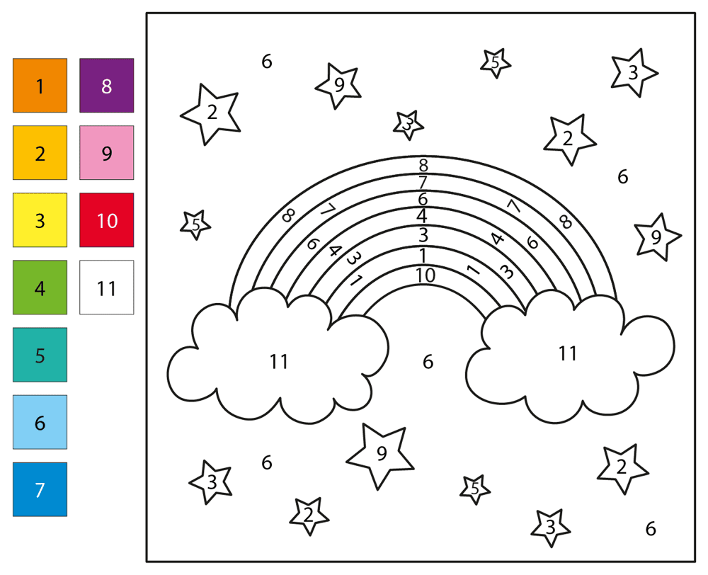 Rainbow Color By Number Coloring Page Md 9.05.33 PM Coloring Page — Free Printable — free printable coloring page